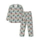 thumbnail image 1 of Fotbe Skiing penguin Pijama de Hombre con Estampado de Manga Larga, Conjunto de 2 Piezas, Ropa de Dormir Suave y Cómoda con Bolsillos-X-Large, 1 of 7