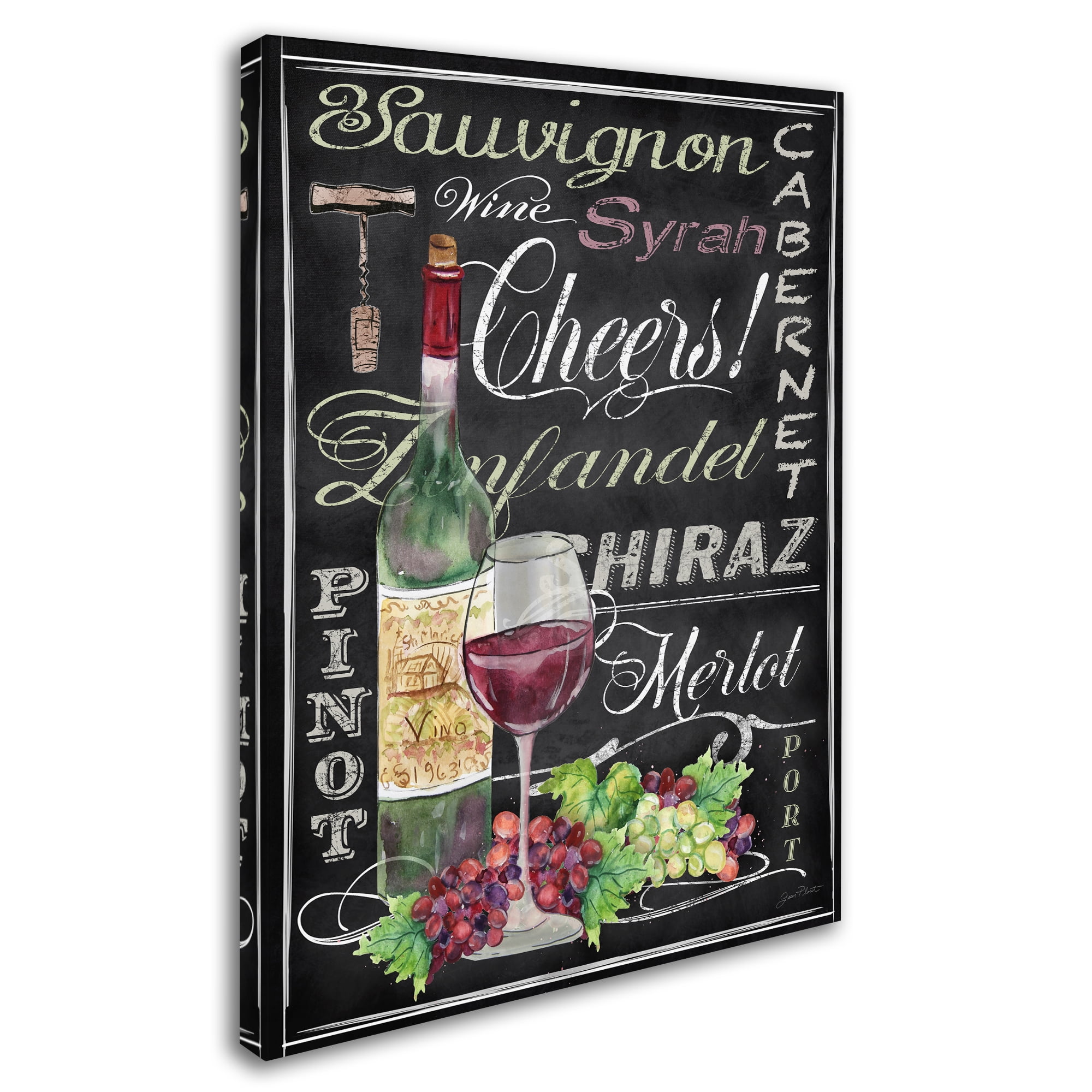 Trademark Fine Art 'Cheers Wine Art 1' Canvas Art by Jean Plout