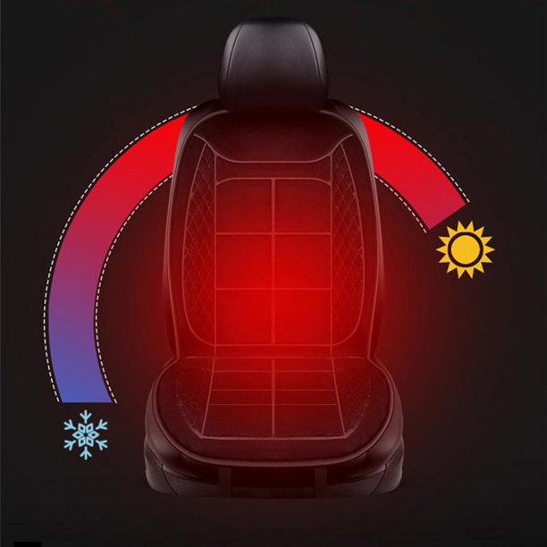 Plush Automotive Heated Seat Cushion Universal Warm Car Cushion Multifunctional Auto Seat Protector Mat Auto Parts 1pcs 12/24v02Russian Federation He Qiyong unisex