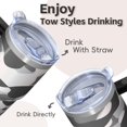 thumbnail image 4 of Camo 20oz Stainless Steel Tumbler with Handle and Straw – Insulated Travel Cup with Sliding Lid, 360° Full Wrap Printed Mug for Home, Outdoor & Sports Use, Camouflage, 4 of 6