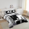 thumbnail image 3 of Black White Grey King Comforter Set Teen Abstract Wildlife Skin Bedding Sets Geometric Leopard Quilt Comforter Buffalo Check Cheetah Print Bed Duvet Set, 3 of 6