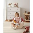 thumbnail image 2 of Toddler Chair Comfy, Foam Kids Chair with Soft Teddy Plush, Toddler Reading Armchair with Cute Mushroom Designs- Rusty Red, 2 of 9