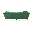 thumbnail image 3 of Noble House Emilio Velvet Sofa, Emerald, Silver, 3 of 8