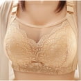 thumbnail image 2 of SMihono Fashion Women鈥榮 Plus Size Adjustable Bralettes Comfort Breathable No Underwire Bras Thin Lace Push-Up Underwear Brassiere Beige 36, 2 of 4