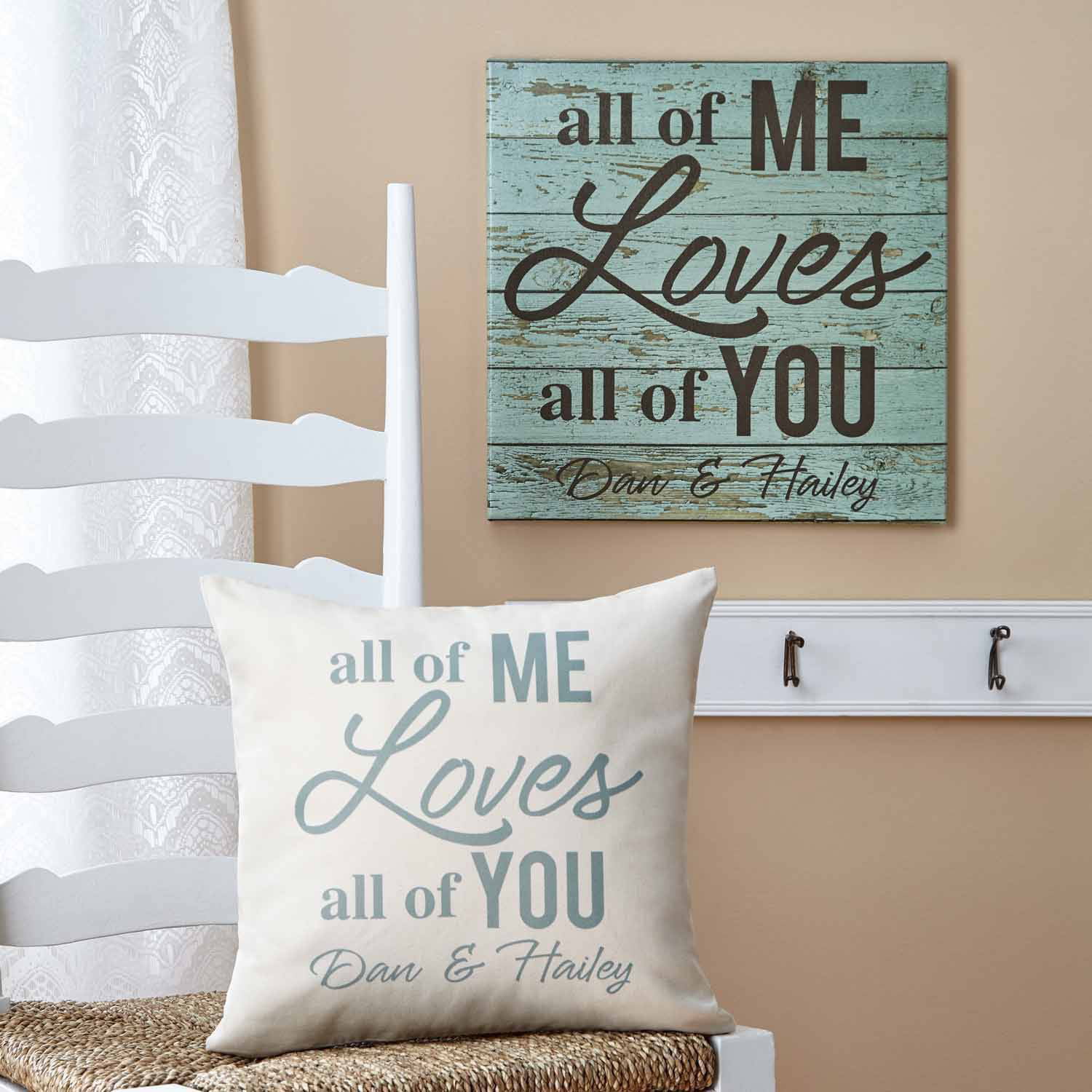 Personalized All Of Me Loves All Of You Canvas Walmart Com Walmart Com
