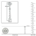 thumbnail image 5 of Dazzlingrock Collection Round White Diamond Assending Order Dangling Drop Pushback Earrings for Women (0.56 ctw, Color I-J, Clarity I1-I2) in 14K White Gold, 5 of 6