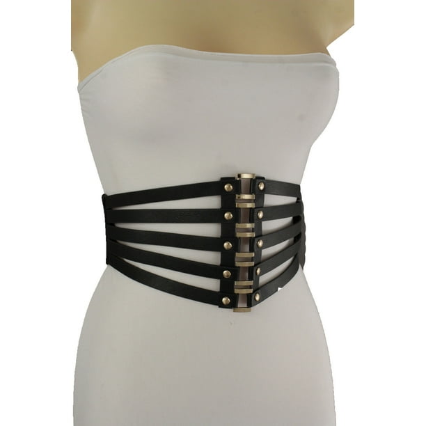 Alwaystyle4You Women Fashion Elastic Wide Black Corset Belt Hip High