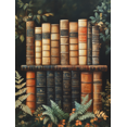 thumbnail image 1 of Qisvanset Framed Canvas Wall Art 12x16 Inch Dark Academia Vintage Book Fern Forest Art, 1 of 5
