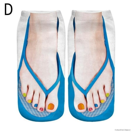 

3D Pattern Flip Flop Socks Funny Summer Design Stocking Fillers Gifts Novelty