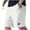 White, variant on Men's Biker Shorts Casual Solid Color Drawstring Wide Leg Spandex Elastic Waist Gym Shorts with Pockets Black S-3XL