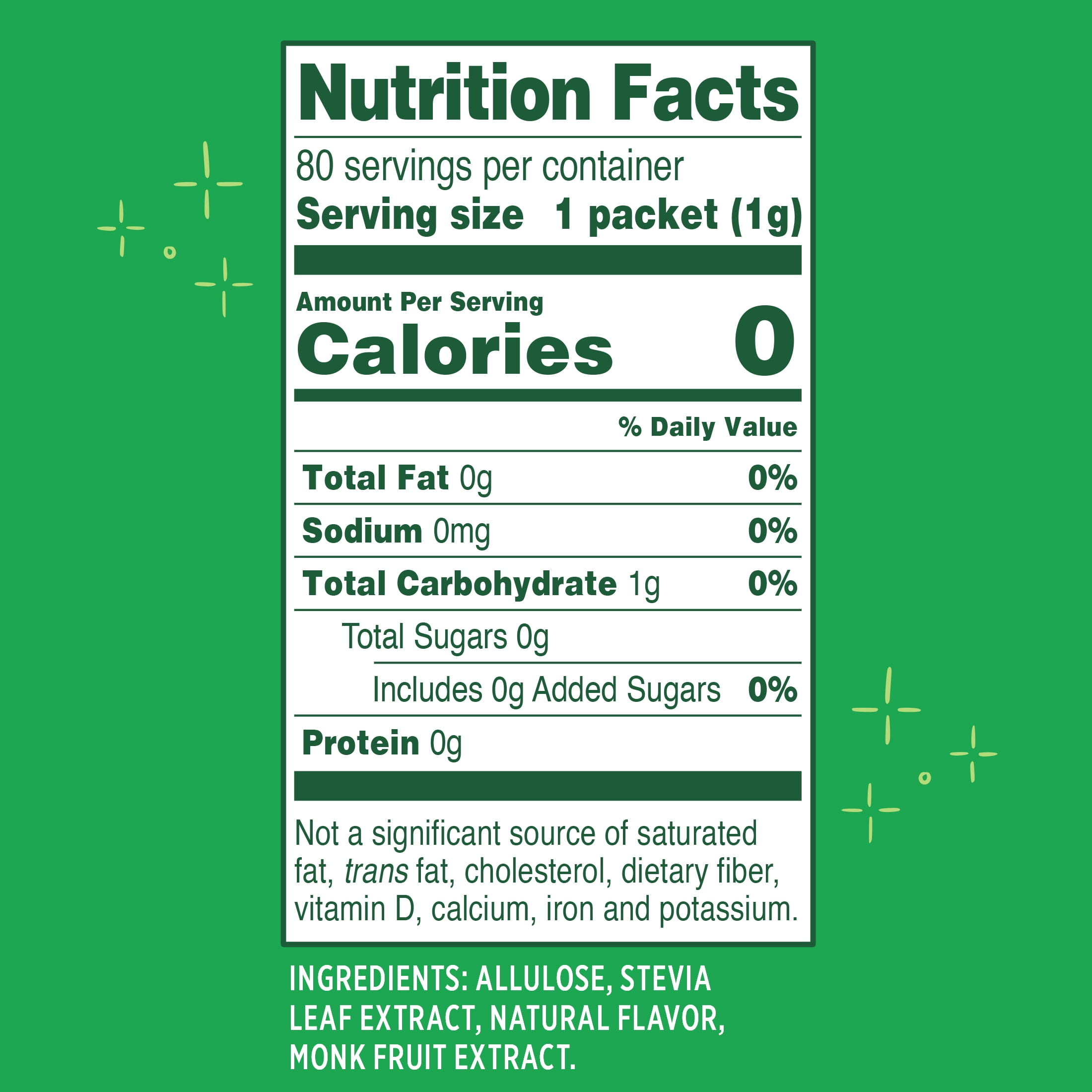 Whole Earth Zero Calorie Stevia, Monk Fruit & Allulose Sweetener Packets, Zero Calorie Sugar Substitute, Keto, Non-GMO, Erythritol-Free, 80 Count