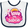 thumbnail image 3 of Inktastic I Love My Babcia Girls Girls Baby Bib, 3 of 4