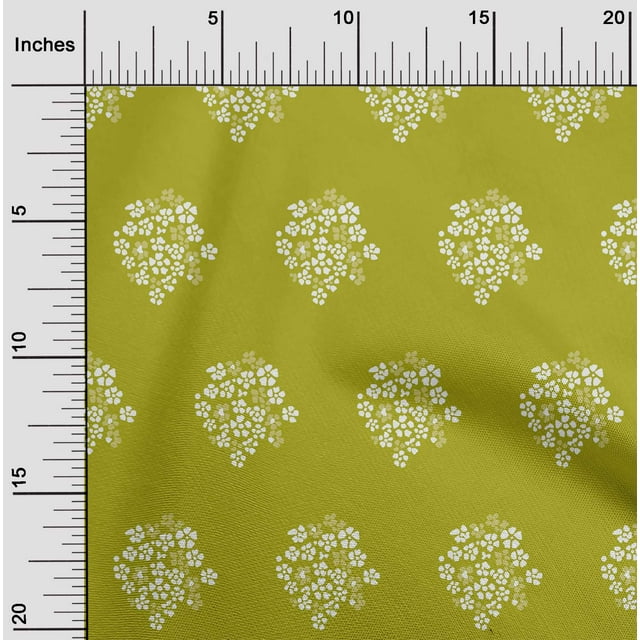 oneOone Cotton Silk Fabric Flower Artistic Print Fabric By Yard 42 Inch Wide