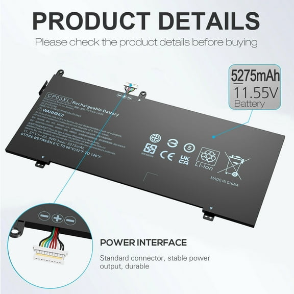 For HP CP03XL Battery Spectre X360 13 13-ae000 13-ae049ng 13-ae040ng 929072-855