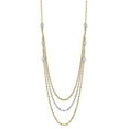 thumbnail image 2 of Auriga Fine Jewelry 14K Two-tone Triple Layer Circles Necklace for Women 18", 2 of 5