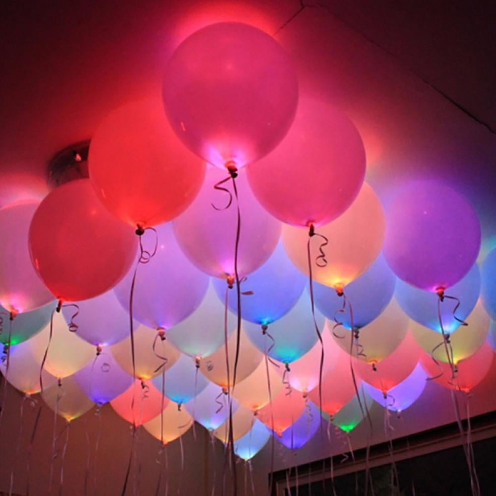 60pcs Colorful Mini Light-emitting LED Balloon Lamp Wedding Party Decor 
