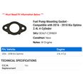 thumbnail image 2 of Fuel Pump Mounting Gasket - Compatible with 2016 - 2018 Kia Optima 2.4L 4-Cylinder 2017, 2 of 2