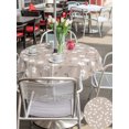 thumbnail image 6 of Outdoor Tablecloth with Umbrella Hole Zipper Country Brown Flowers Round Tablecloth 60" Waterproof Outside Table Cloth Vintage Leaves Plants Floral Rustic Patio Table Cover Tablecloths for Picnic, 6 of 8