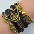 thumbnail image 4 of 2025 Pulsera de las Reliquias de la Muerte de Harry Potter, Snitch de Quidditch, Wing, Hedwig, Triángulo de la Muerte, Juguetes, Escuela de Magia, Regalo, Pulsera, 4 of 5