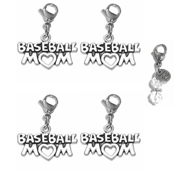 Sports Charms For Bracelets, Sports Mom Jewelry, Bag Charm, Zipper Pull  Charm, Backpack, Purse, Or Handbag Charm - Baseball Mom Clip On Charm