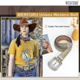 thumbnail image 2 of Rhinestone Belt For Men Women Western Cowboy Cowgirl Bling Studded Leather Belt For Jeans Pants125cm(49Inch), 2 of 5