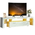 TV Stand for 80 inch TVs, HSUNNS Contemporary High Glossy TV