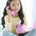 thumbnail image 3 of Disney Junior Minnie Mouse Ring Me Rotary Phone with Lights and Sounds, Interactive, Iridescent Pink, Baby and Toddler Toys, 3 of 8