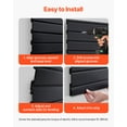 thumbnail image 6 of VEVOR Slat Wall Paneling, 2 x 4 ft, PVC Garage Slatwall with Modular Design,Black Slat Wall Easy-to-Install Adjustable Slatwall Panel with Coupling Structure & DIY Cutting,Fits for Storage & Display, 6 of 9