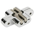 thumbnail image 4 of Zinc Alloy Hidden Hinges Invisible Concealed Cross Door Hinge Bearing Silver (L), 4 of 8