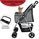thumbnail image 5 of Carriola para Mascotas Cochecito para Perros y Gatos Pequeños - Medianos Plegable Cesta de Almacenamiento Ruedas con Freno - Gris, 5 of 7