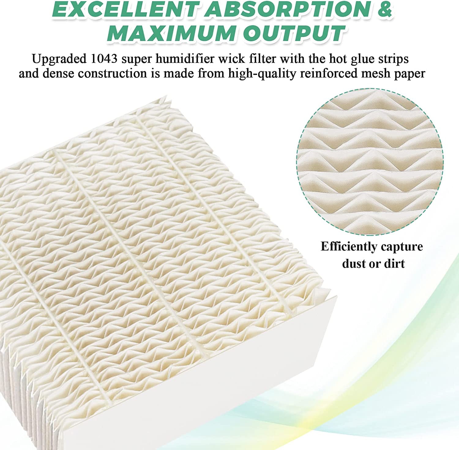 1043  Humidifier Wick Filters 4 Pack  for Essick AirCare EP9500 EP9700 EP9800