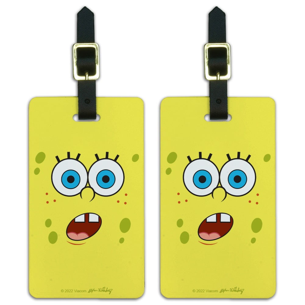 Spongebob Goofy Smile Face Luggage ID Tags Set of 2 - Walmart.com