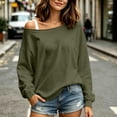 thumbnail image 6 of Plebaso Women's off the Shoulder Sweatshirt Long Sleeve Lightweight Pullover Casual Loose Tops Activewear, 6 of 7