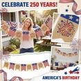 thumbnail image 4 of 4th of July Linen Bunting Banner, 250th Anniversary Independence Day Decoration String for Patriotic Party and Home Display,July 4th Decorations, 4 of 6