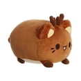 thumbnail image 3 of Aurora  7 in. Enchanting Tasty Peach Reindeer Meowchi Bright & Colorful Design Showpiece Plush Stuffed Animal Plush Toy, Brown, 3 of 5