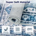 thumbnail image 6 of WANLISELL 8'x10' Washable Area Rugs, Large Living Room Bedroom Rug, Soft Boho Vintage Carpets for Dining Room Home Office Indoor Floor, Non-Slip & Low-Pile, Blue, 6 of 15