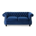 thumbnail image 2 of Furvclv Sofa Couch, 2 Seater Sofa, 61.75” Modern Sofa Couches, Upholstery Sofa, With Button-Tufted, Nailhead Design For Guest Room, Office, Apartment, Small Room, 2 of 5