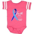 thumbnail image 3 of Inktastic Faith over Fear Hydrocephalus Awareness with Blue Ribbon Boys or Girls Baby Bodysuit, 3 of 5