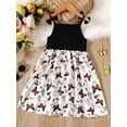 thumbnail image 4 of 6T Little Girls Dress 6T Girls Sleeveless Dress Butterfly Print Little Girls Suspender Dress Black Dress, 4 of 7
