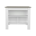 thumbnail image 2 of Cterwk Kitchen Island with 3 Open Shelves, White+Gray, 2 of 7