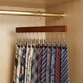 thumbnail image 3 of Unique Bargains Space Saving Wood Hat Hangers With 12 Hooks Dark Brown, 3 of 6