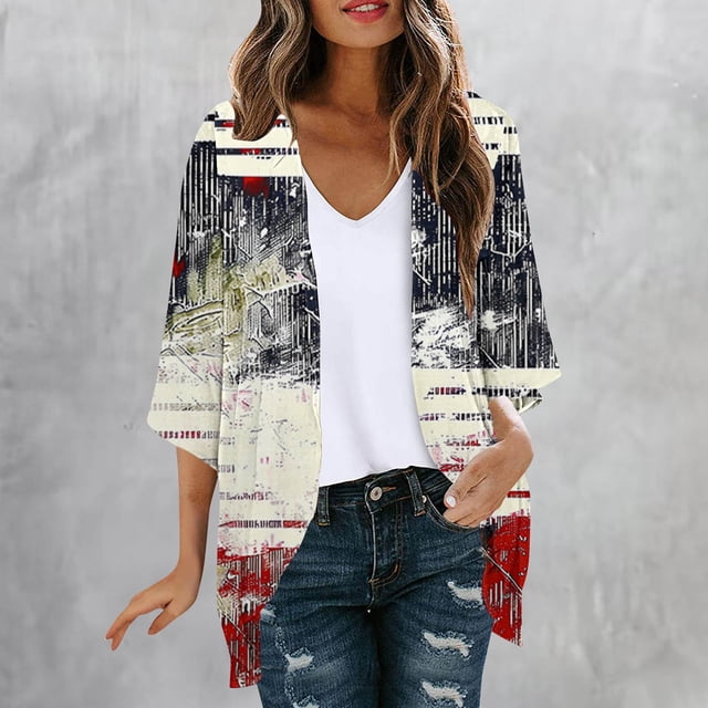 LOVZFMLL Cardigan pour Femmes Cardigan pour Dames Halloween Mode Veste Imprimée Été Veste Imprimée à Manches Longues Cardigan Veste