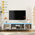 thumbnail image 4 of Aukfa Modern LED TV Stand for 75 inch TV W/ Shelves for Living Room,White, 4 of 8
