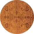thumbnail image 1 of Ahgly Company Indoor Round Oriental Orange Industrial Area Rugs, 3' Round, 1 of 4