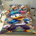 thumbnail image 1 of Pato Donald Marinero Conjunto de sábanas temático, trío de piezas, cómodo y amigable con la piel, diseño único, regalo de decoración para el hogar para familiares, amigos y fans,135cm *200cm, 1 of 6