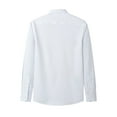 thumbnail image 3 of Zshosam Men's Dress Shirts Stretch Stain Shield Long Sleeve Solid Formal Shirt Business Casual Button Down Shirts(White,42), 3 of 4