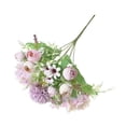 thumbnail image 3 of Wosthever 2020 nueva flor de Rosa artificial escritorio decorativo ramo de rosas decoración del banquete de boda Flores artificiales morado claro PC 1, 3 of 6