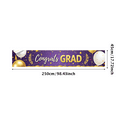 thumbnail image 3 of Purple Congrats Grad Banner with Golden Elements Balloons and Tassel Decors Backdrop Party Supplies for Graduation Party Photography Props Celebration Decorations, 3 of 8