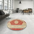 thumbnail image 4 of Ahgly Company Machine Washable Indoor Square Traditional Fire Engine Red Area Rugs, 6' Square, 4 of 7