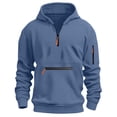 thumbnail image 4 of WAVSUF Boys Cargo Hoodie Loose Fit with Pockets Long Sleeve Fall Casual Sweatshirt Blue 7-8, 4 of 7
